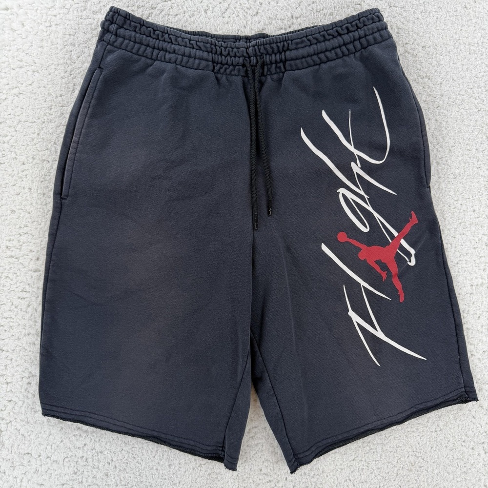 Air Jordan Mens Flight Jumpman Fleece Sweat Shorts Black Medium AO1728-011 9"